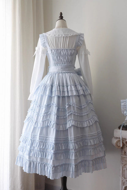 Heart In Love Ruffle Bow Sweet Lolita Jumper Dress