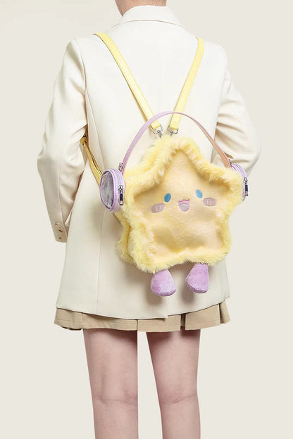 Golden Plush Headphone Star Embroidery Cartoon Sweet Lolita Itabag