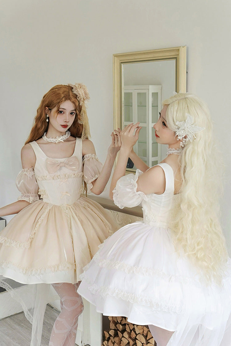 Bowknot Cardigan Sweet Elegant Princess Lolita JSK Dress in Moonlight Symphony