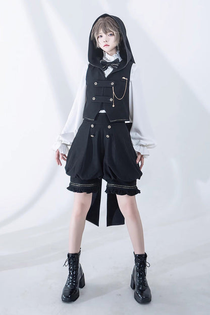 Ivory Anxious Rabbit Long-Sleeve Ouji Gothic Lolita Blouse