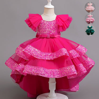 Sleeveless Special Wedding Sequin Party Kids Dress Girls'