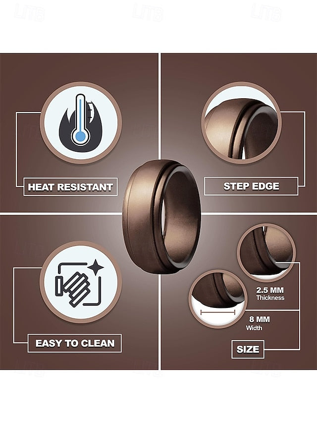 Ring – Matte Silicone Durable Men Comfortable Black for