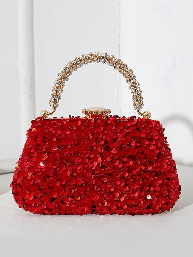Clutch – Sequin Women's Vintage Embellished Evening Bag