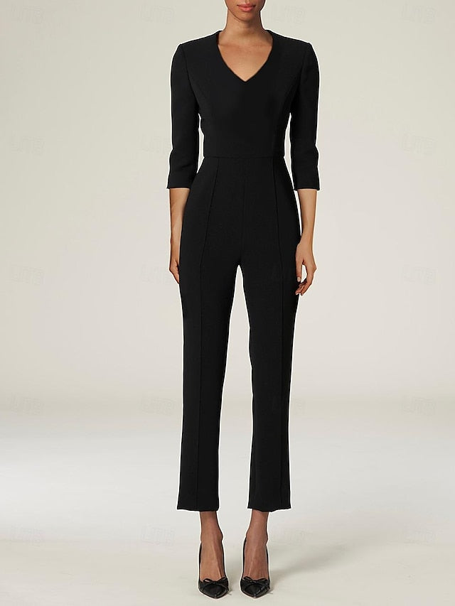 Simple Overskirt the Jumpsuit Dress Elegant Bride Mother With of