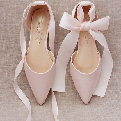 Flats Ribbon Tie Comfortable Satin – Women's Ballet