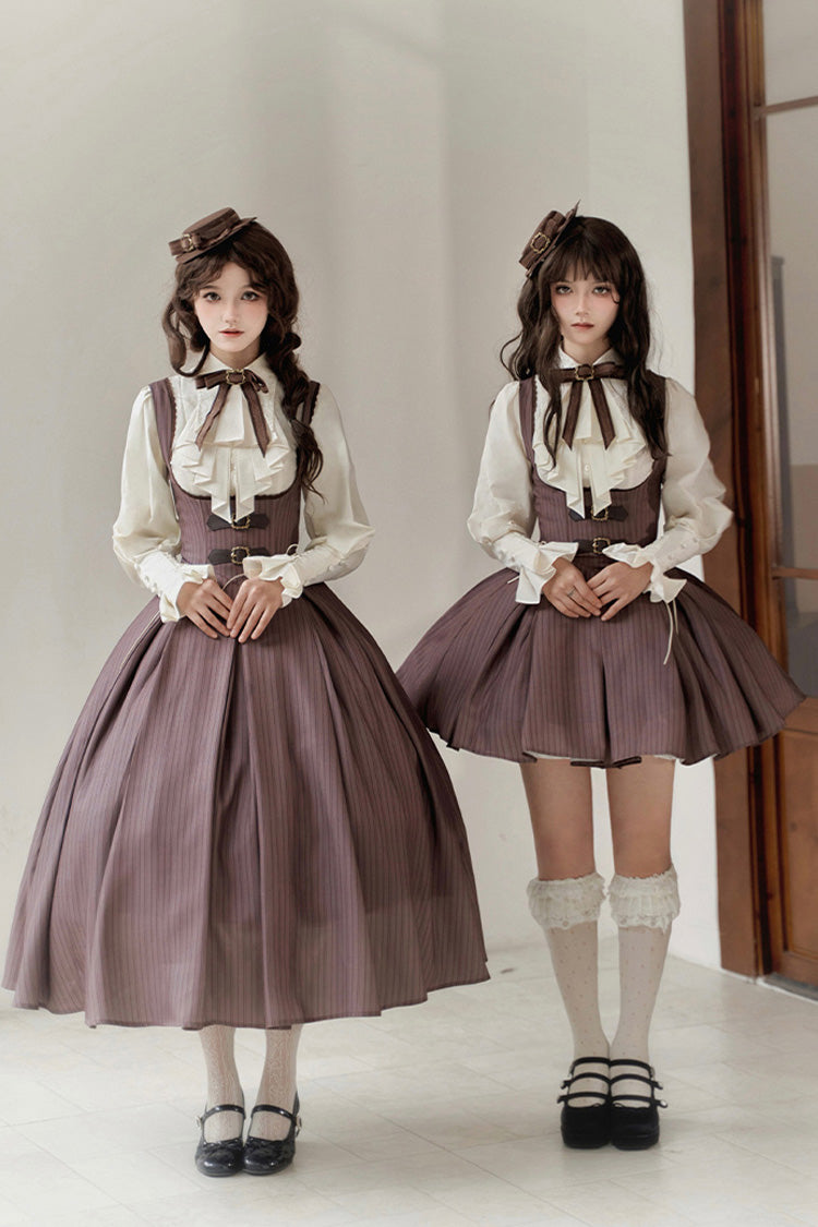 Manchester Striped Sweet Lolita Short Dress With Support