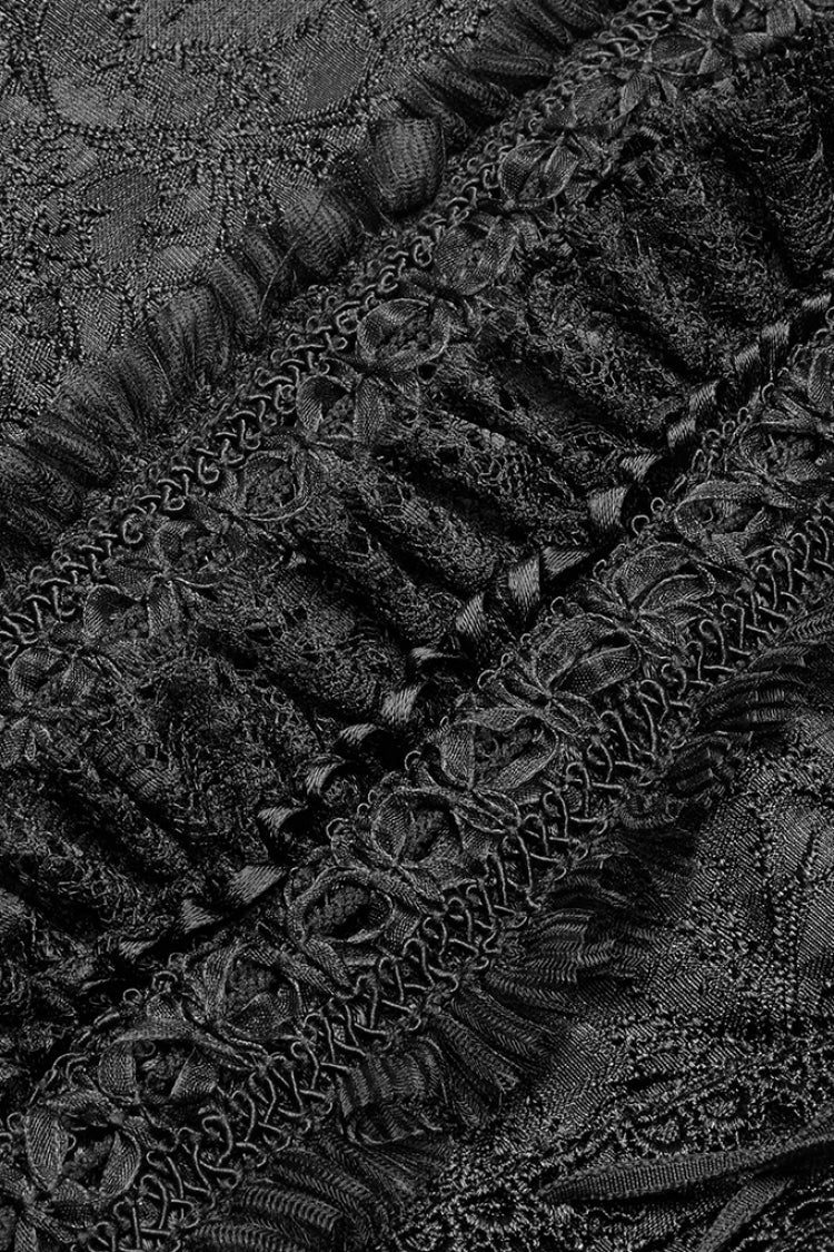 Embroidered Floral Lace Gothic Waistcoat for Women