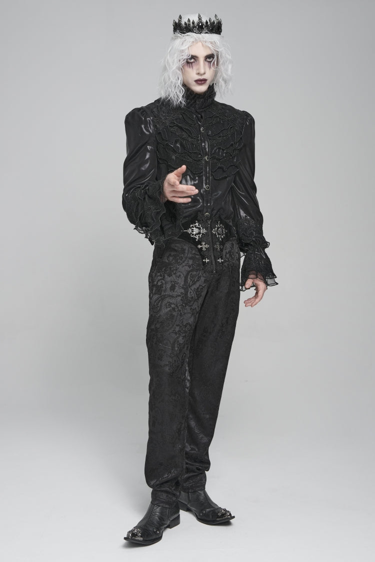 Lace-Up Buckled Zippered Gothic Pants for Men