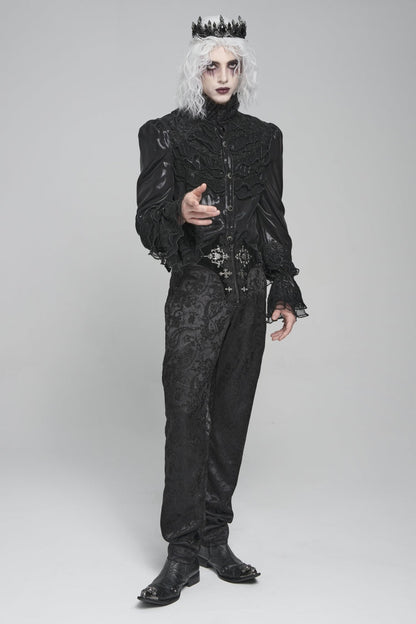 Lace-Up Buckled Zippered Gothic Pants for Men