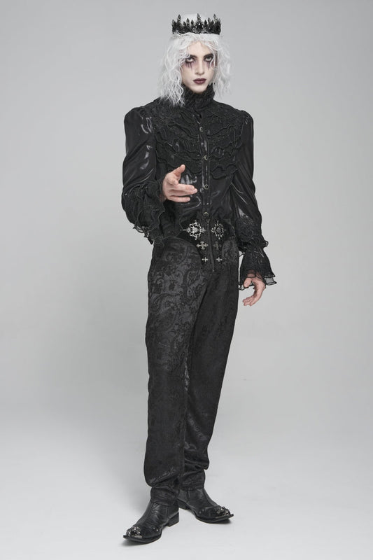 Lace-Up Buckled Zippered Gothic Pants for Men