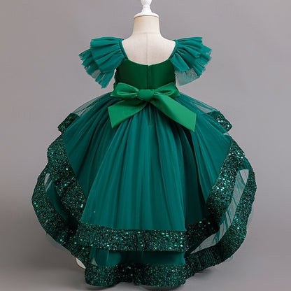 Sleeveless Special Wedding Sequin Party Kids Dress Girls'