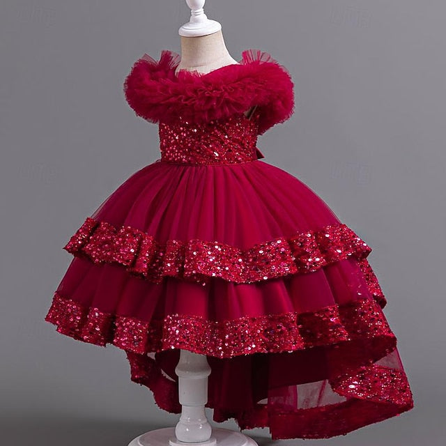 Kids Party Sequin Sleeveless Girls' Dress Girl Flower