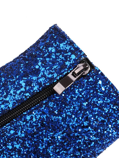 Ankle High Women's Boots Red Heel Glitter Sparkly –