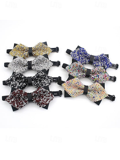 – Bow Sparkling Sequins Tie Men's Polyester Christmas