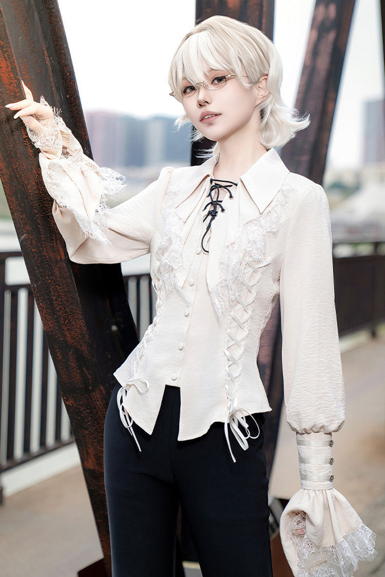 Ebony Long-Sleeve Pirate Style Gothic Trousers - Gold Hunter