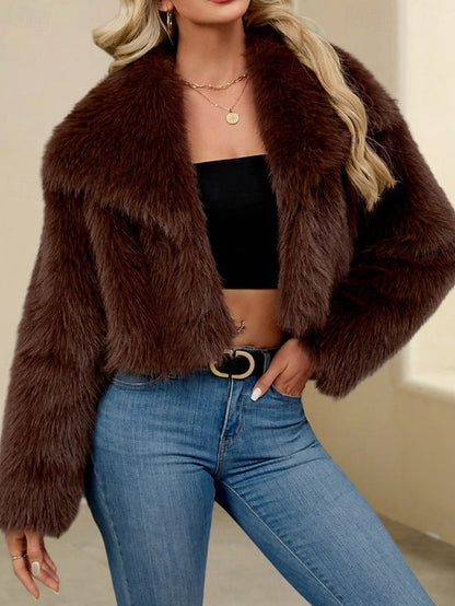 Fur Warm Coat Comfortable Women's Faux Leathers Furs