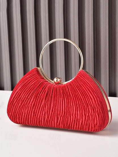 Handbag Party Velvet Women's Christmas Elegant Red –
