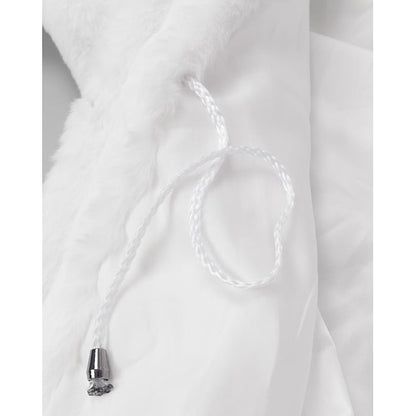 Coat Black Long Jacket Faux Sherpa Fur Women's White