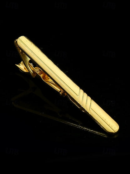 for Design with Men Clip Black Gold Tie – Sleek Elegant Inlay