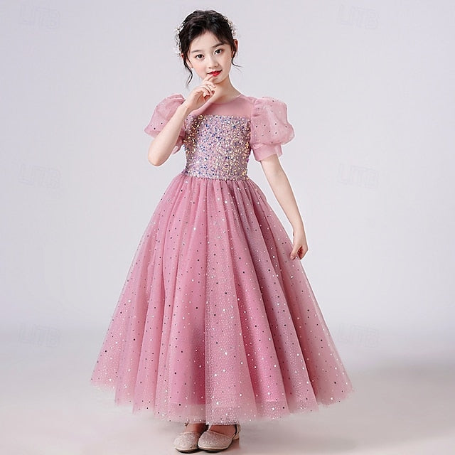 Girl Girls' Dress Kid's Princess Flower