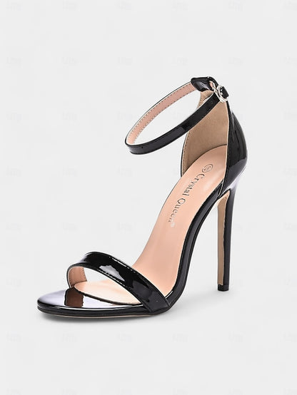 – Wedding Heel Women Sandals Stiletto for Metallic Sleek