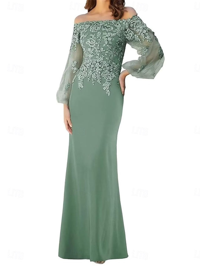 Shoulder / Bride Mother the of Elegant Mermaid Trumpet Off Dress