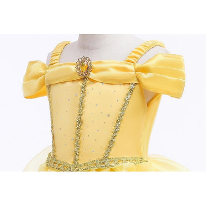 dress Princess Flower Belle Girl Tulle Girls' Dress
