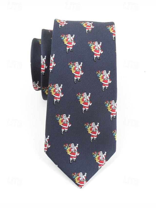 Christmas Men's Necktie Santa with