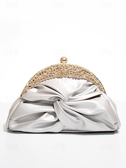 Clutch Faux Bag Rhinestone Evening Women's – Leather