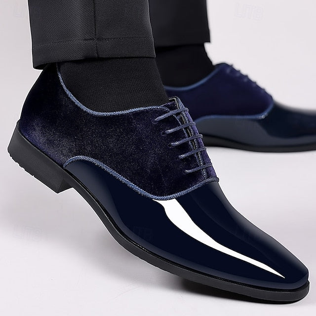 Men's with Leather Shoes Navy Oxford Blue