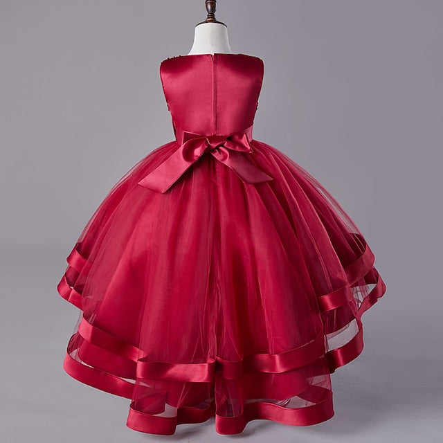 Festival Girls' Dress Party Kids Wedding Sequin Sleeveless