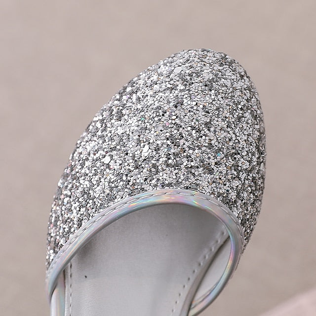 Glitters Little Heels Party Shoes Princess PU Girls' Rubber