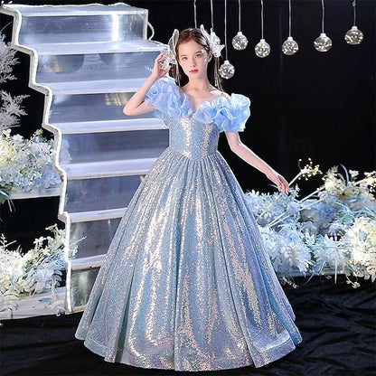 Kids Girls' Solid Performance Party Color Dress Sleeveless