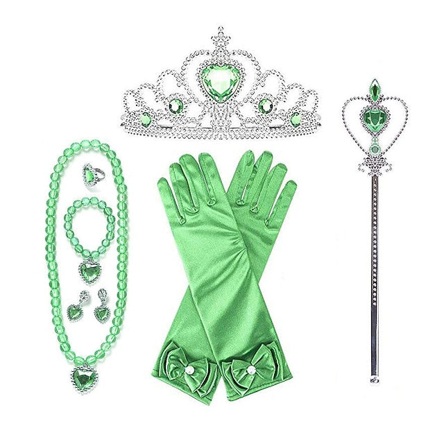 Girl Fairytale Princess Theme Dress Bell Tinker Flower Tiana