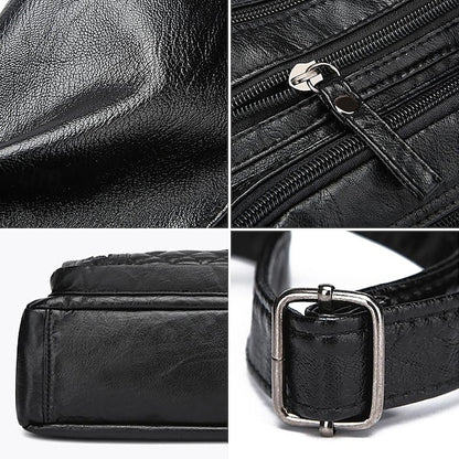 Bag Women's Faux Multiple Leather with Quilted Crossbody