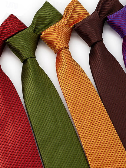 striped satin tie Men's