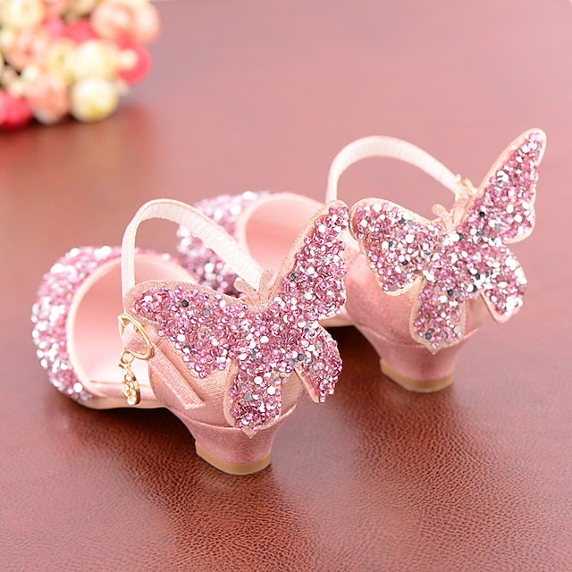 Shoes Girls' Sparkly Princess – Butterfly Glitter Pink