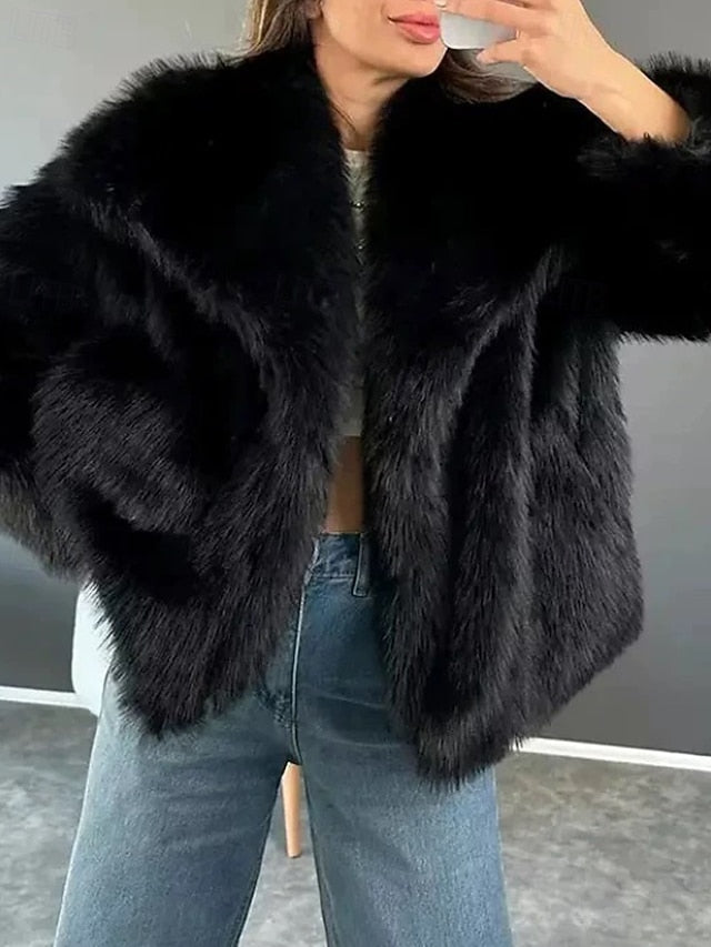 Women's Leathers Warm Comfortable Coat Fur Faux Furs