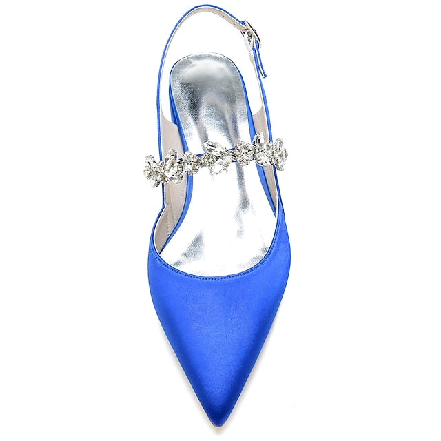 Crystal Wedding Flat Shoes Heel Women's Bridal