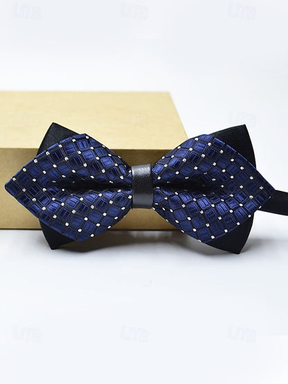 Pattern Bow Tie Christmas Men's Geometric with