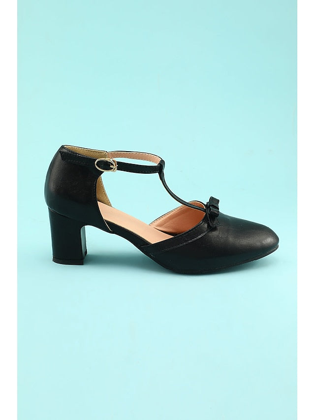 1950s Vintage Shoes 20s Chunky T-strap heels Roaring Heels Retro