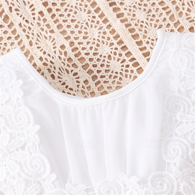 Girls' Princess Kid's Lace Girl Dress Flower