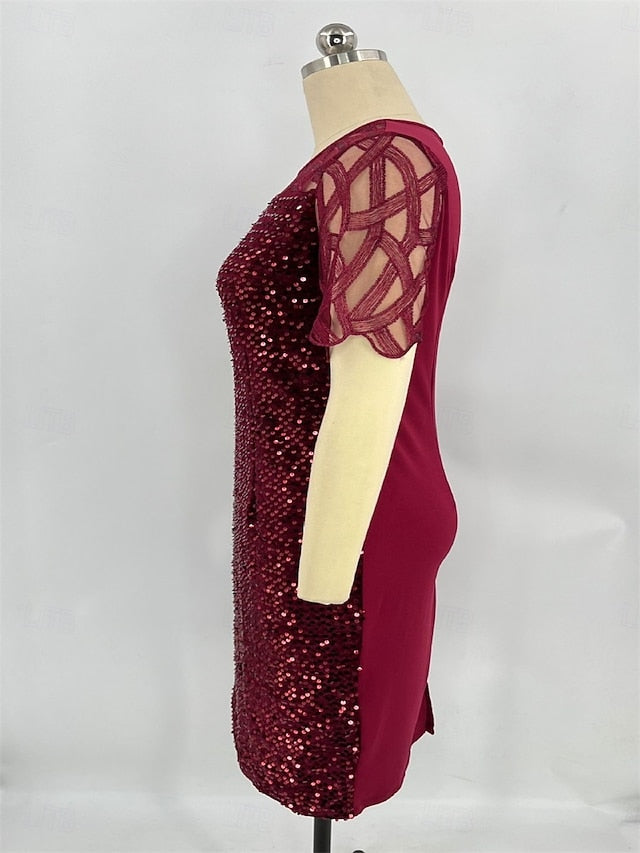 Crew Mother Bride Dress of Tea the Length Neck Elegant