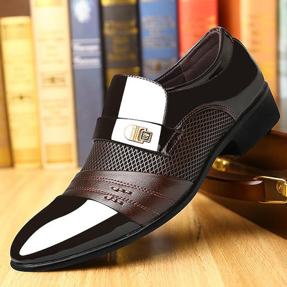 Men's Slip-On Dress Leather Formal Patent – Loafers Faux