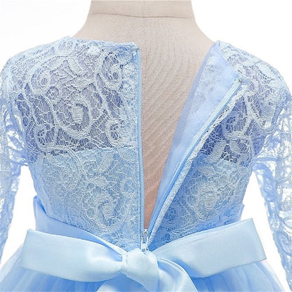 Kids Flower Girl Sleeve Dress Girls' Wedding Half