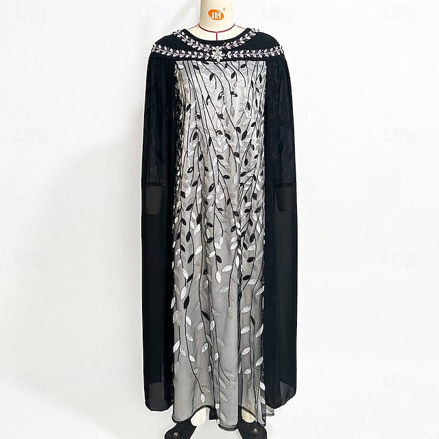 Bride Mother Neck Crew A-Line of Cape Elegant the Dress