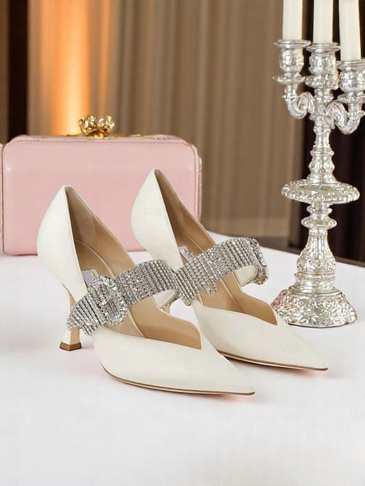 Slingback Pumps with Rhinestone-Embellished Women's