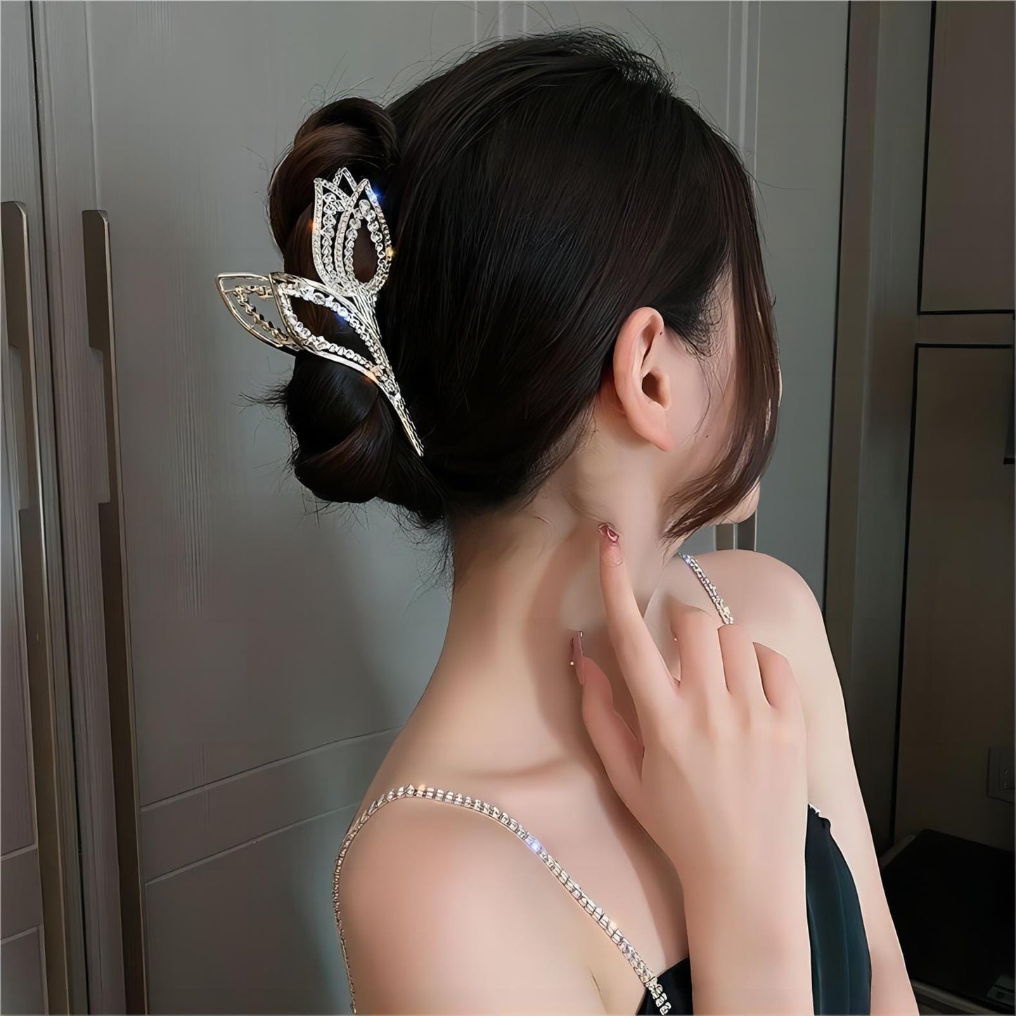 Pince à cheveux géométrique pour chignon tulipe