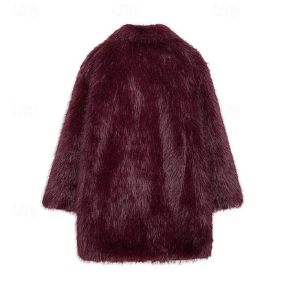 Faux Furs Fur Pocket Comfortable Warm Women's Coat