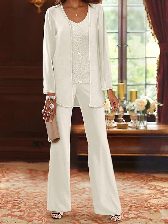 Piece Pantsuit Bride 3 the Formal Wedding Beach of Mother